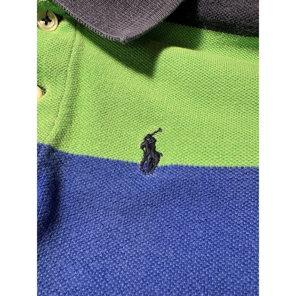 Polo Ralph Lauren Boys Size 7 Striped Short Sleeve Cotton Logo Polo Shirt - Picture 7 of 8